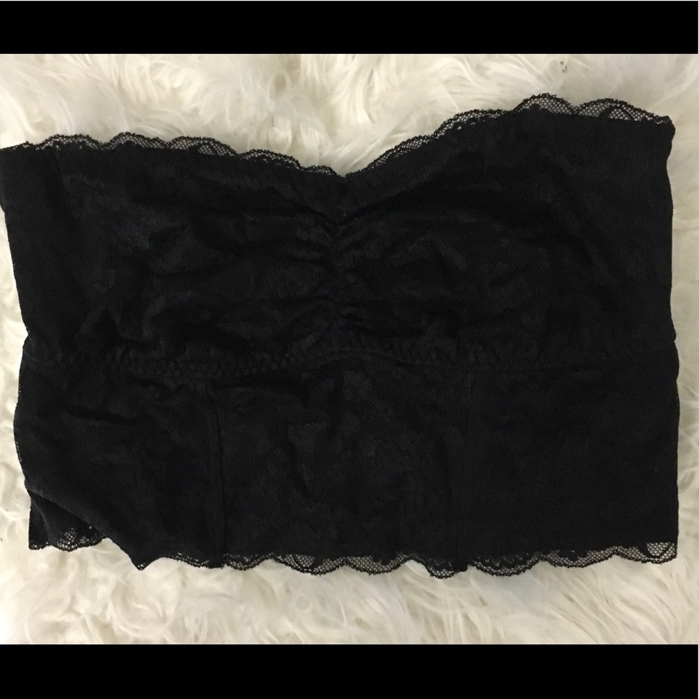 VS PINK Black unlined Lace Bandeau
